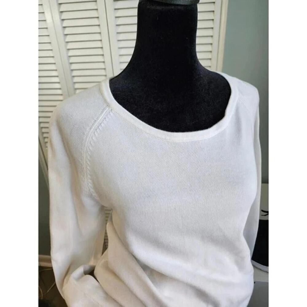 Sogi White Sweater XS 100% Cotton Athleisure Resortwear - Picture 5 of 11